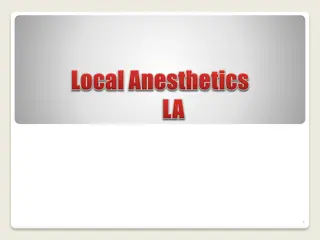 Local Anesthetics: Mechanism, Characteristics, and Pharmacokinetics