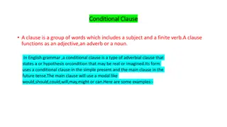 Conditional Clauses in English Grammar