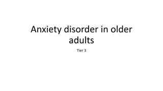 Anxiety Disorders in Older Adults