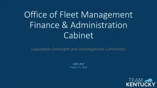 Office of Fleet Management Finance & Administration Overview
