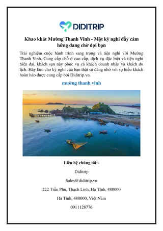 Khao khát Mường Thanh Vinh - Một kỳ nghỉ đầy cảm hứng đang chờ đợi bạn