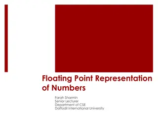 Floating Point Representation of Numbers