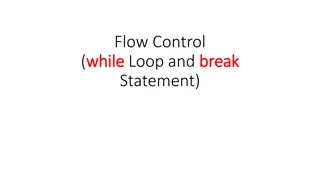 Understanding Flow Control with While Loops and Break Statements