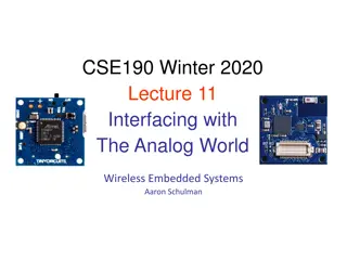 Interfacing with Analog Signals in Embedded Systems