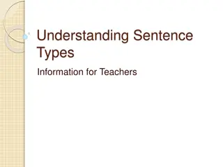 Understanding Sentence Types Information for Teachers