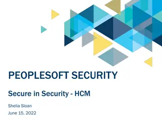 PeopleSoft Security: User ID Creation and Role Administration