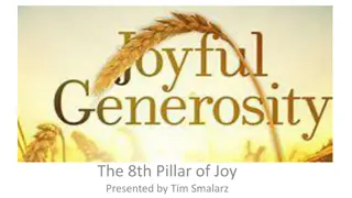 The 8th Pillar of Joy: Insights on Generosity and Compassion