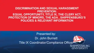 Discrimination and Sexual Harassment Prevention at Shippensburg University