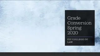 FIU College of Law Spring 2020 Grade Conversion FAQs