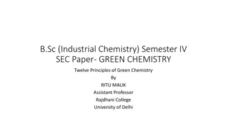 Green Chemistry: Renewable Feedstocks and Biological Processes in Industrial Chemistry