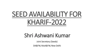 Seed Availability for Kharif 2022 Overview