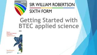 BTEC Applied Science: Course Overview and Expectations