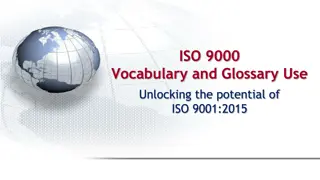 ISO 9000 Vocabulary and Glossary for ISO 9001:2015