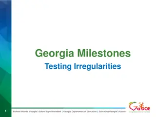 Addressing Testing Irregularities in Georgia: Guidelines by Richard Woods