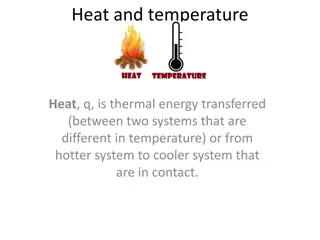 Heat, Temperature, and Energy Transfer