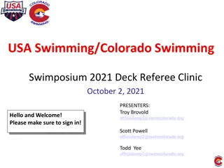 Colorado Swimming Deck Referee Clinic 2021: Comprehensive Training for Officiating