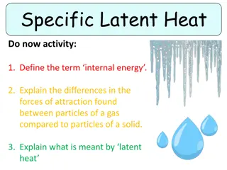 Specific Latent Heat and Particle Changes