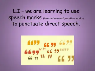 Mastering the Art of Using Speech Marks for Direct Speech