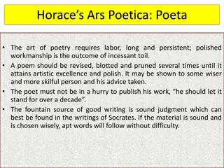Insights from Horace's Ars Poetica on the Art of Poetry