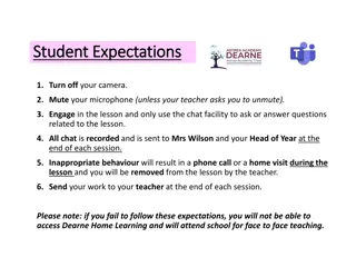 Online Learning Expectations for Students