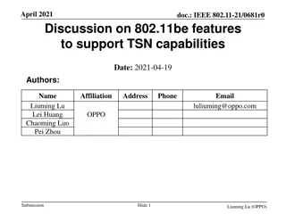 Discussion on IEEE 802.11be Features for TSN Capabilities