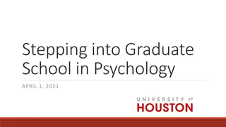 Stepping Into Graduate School in Psychology: Exploring Different Areas and Career Paths