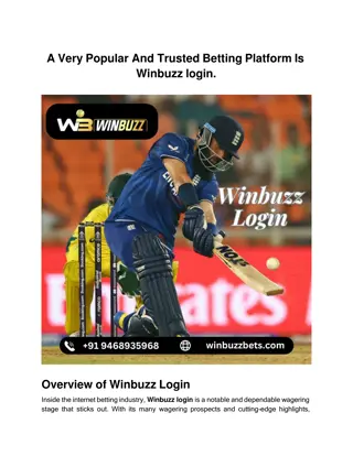 A Very Popular And Trusted Betting Platform Is Winbuzz login