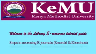 Accessing E-Journals at KeMU Library: A Step-by-Step Guide