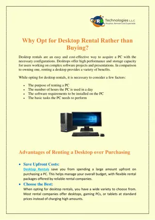 Why Opt for Desktop Rental Rather than Buying?