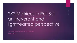 Exploring 2x2 Matrices in Political Science: An Irreverent Perspective