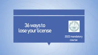 36 Ways to Lose Your License