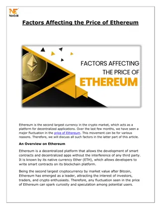 Factors Affecting the Price of Ethereum