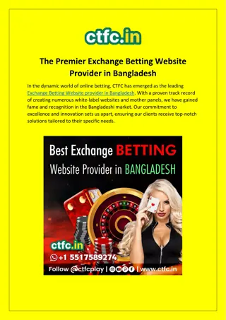 Discover CTFC: Leading Exchange Betting Website Provider in Bangladesh