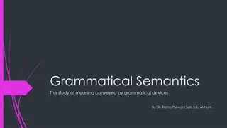 Grammatical Semantics in Linguistics