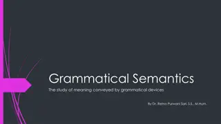 Understanding Grammatical Semantics in Linguistics