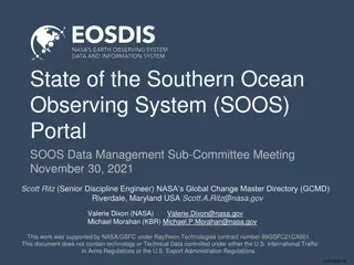 Insights on State of the Southern Ocean Observing System (SOOS) Portal Data Management
