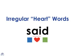 Understanding Irregular Heart Words in Teaching