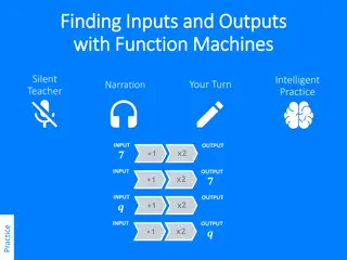 Function Machines: Finding Inputs and Outputs