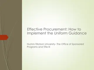 Implementing Effective Procurement Strategies at Huston-Tillotson University