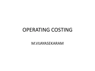 Operating Costing in Service Industries