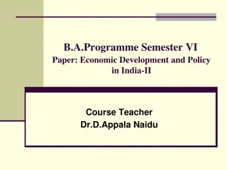 Economic Development and Foreign Trade Policies in India