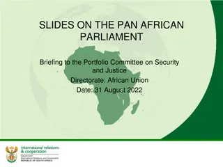 Overview of the Pan African Parliament Briefing to the Security and Justice Committee
