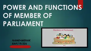 Role and Functions of a Member of Parliament