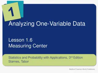 Understanding Measures of Center in Data Analysis