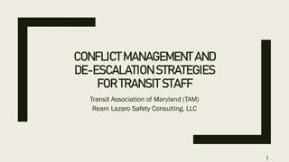 Conflict Management and De-escalation Strategies for Transit Staff