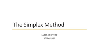 The Simplex Method for Linear Programming