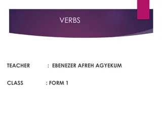 Verbs: Introduction and Identification in English