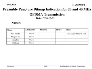 Bitmap Indication for OFDMA Transmission