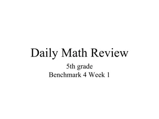 5th Grade Math Weekly Practice - Week 1 Highlights