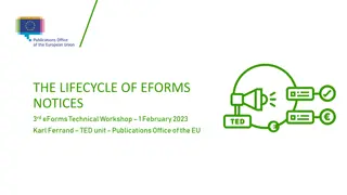 Understanding the Lifecycle of eForms and Notices Workshop